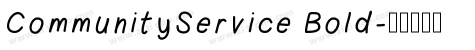 CommunityService Bold字体转换
